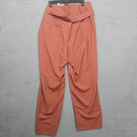 Madewell Drapey Paperbag Pants Size 16 Tall Burnt Clay - Picture 2 of 8